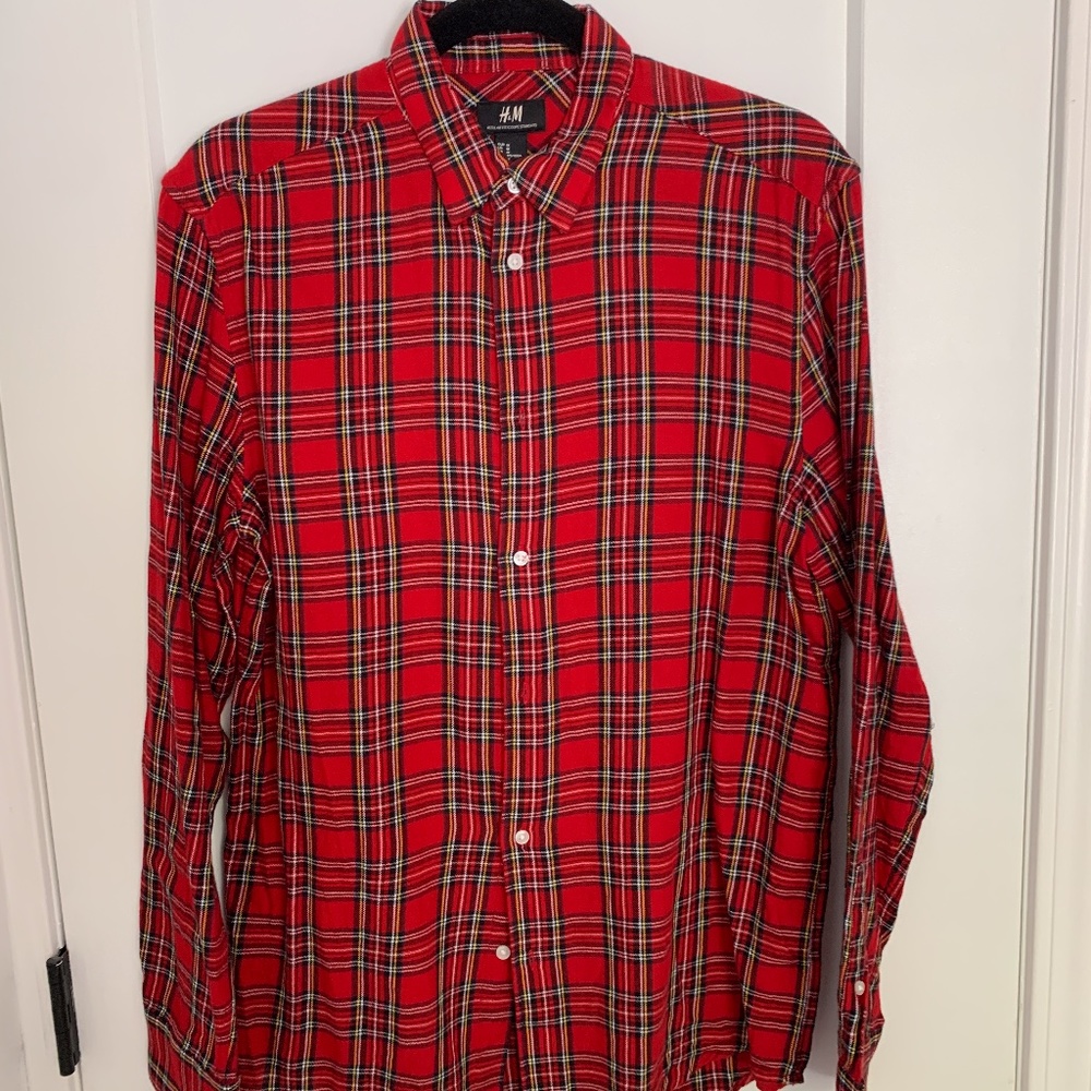 Mens H&M Tartan Shirt